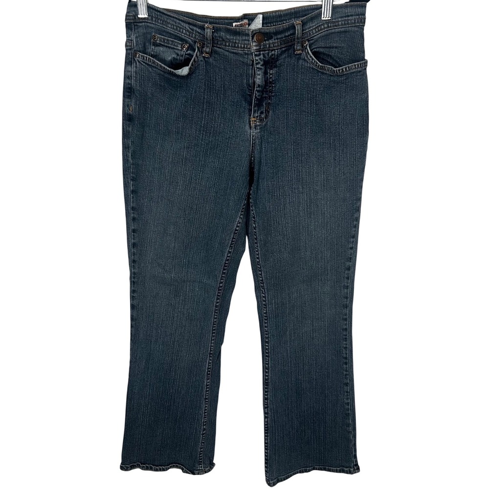 Faded Glory Stretch Bootcut Blue Jeans Five Pocket Design Button Zip Women's 12P